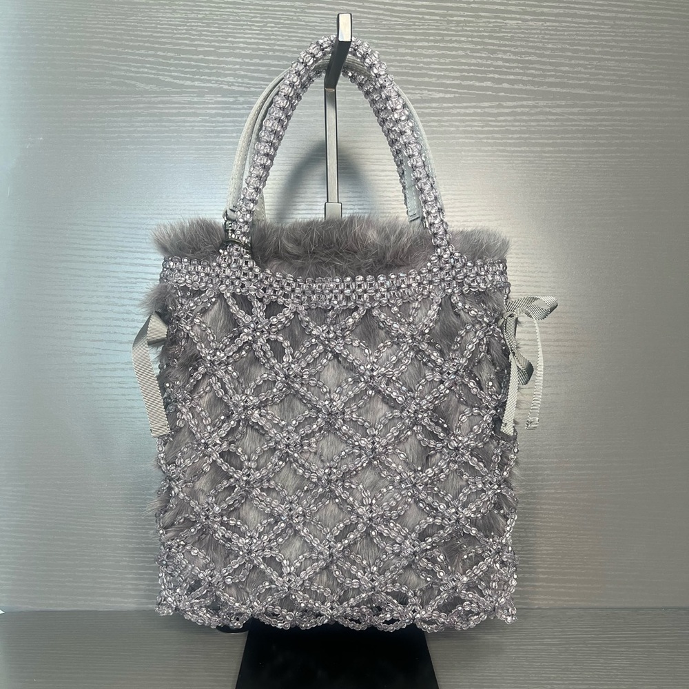 Rare Anteprima Wire & Faux Fur Purple Bag